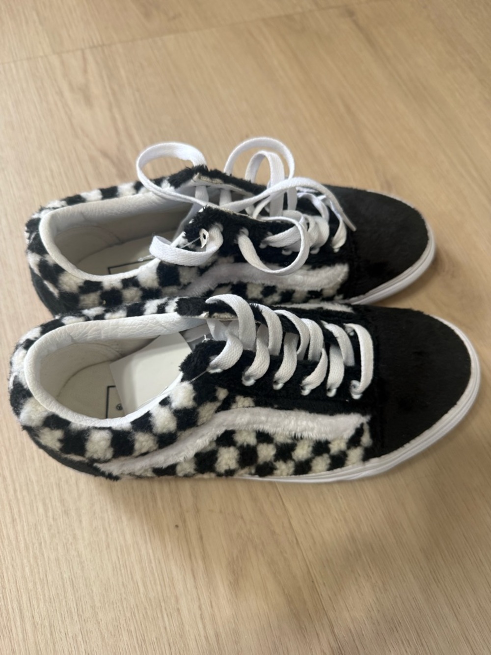 Vans Black and White Checkered Low-Top Sneakers